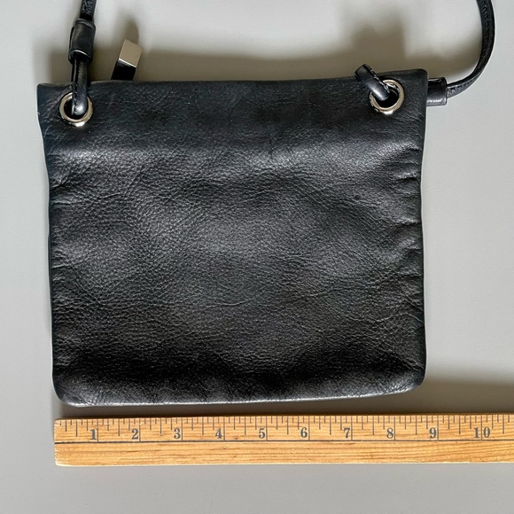 Margot Pebbled Black Leather Crossbody Bag Purse - Picture 4 of 12